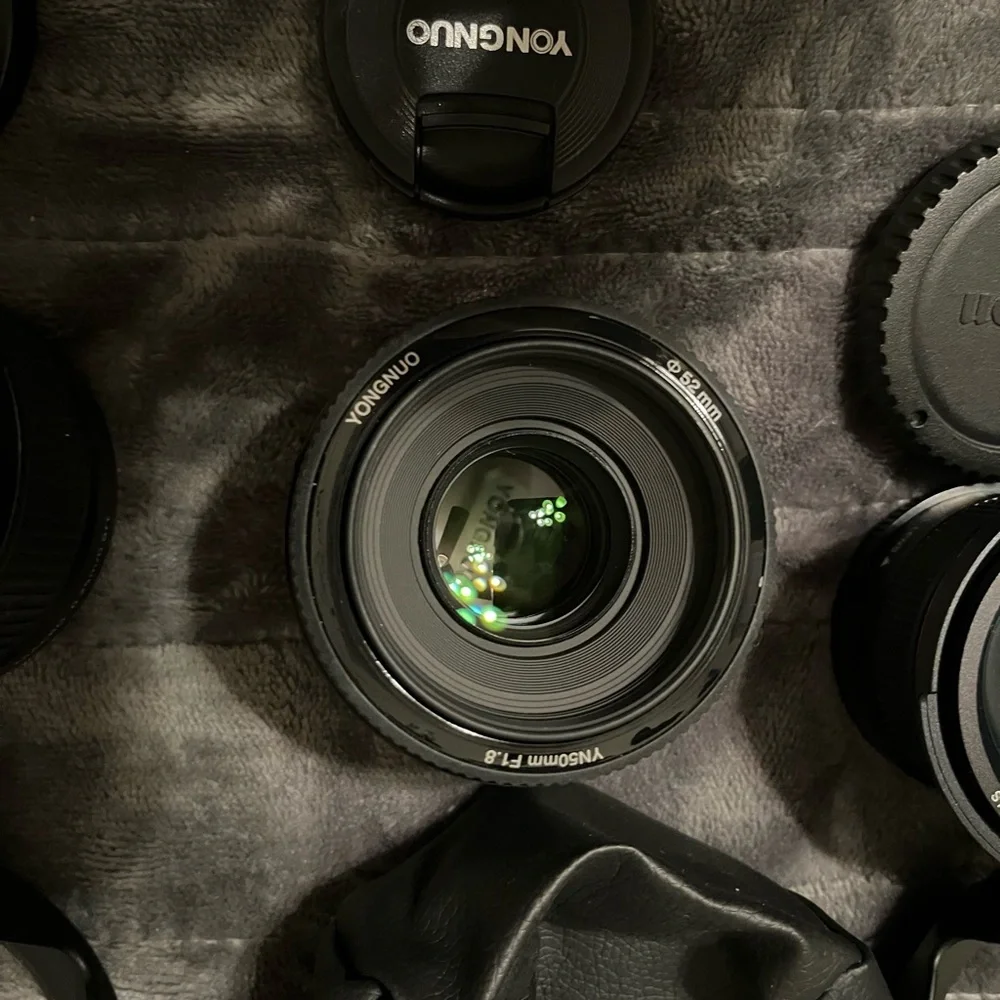 Canon EOS Rebel T5 camera with lenses